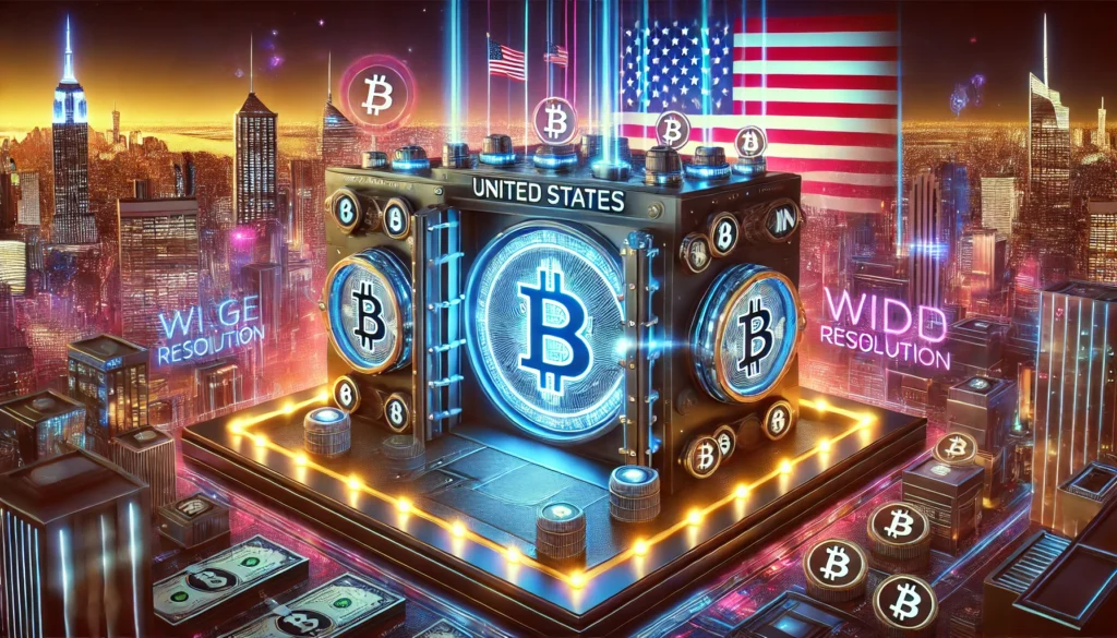 Bitcoin Conference Organizer on Trump's Call for U.S. Strategic Bitcoin Reserve 4 DALL·E 2025 01 07 02.11.41 A futuristic depiction of a United States Digital Fort Knox featuring a massive secure Bitcoin vault surrounded by advanced technology and glowing
